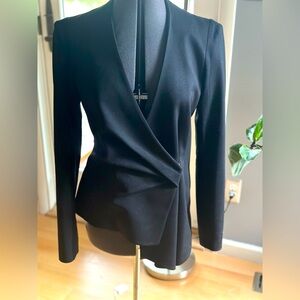 Helmet lang black womens blazer size 6
